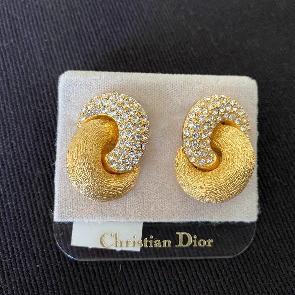 Authentic Christian Dior Circle Earrings
